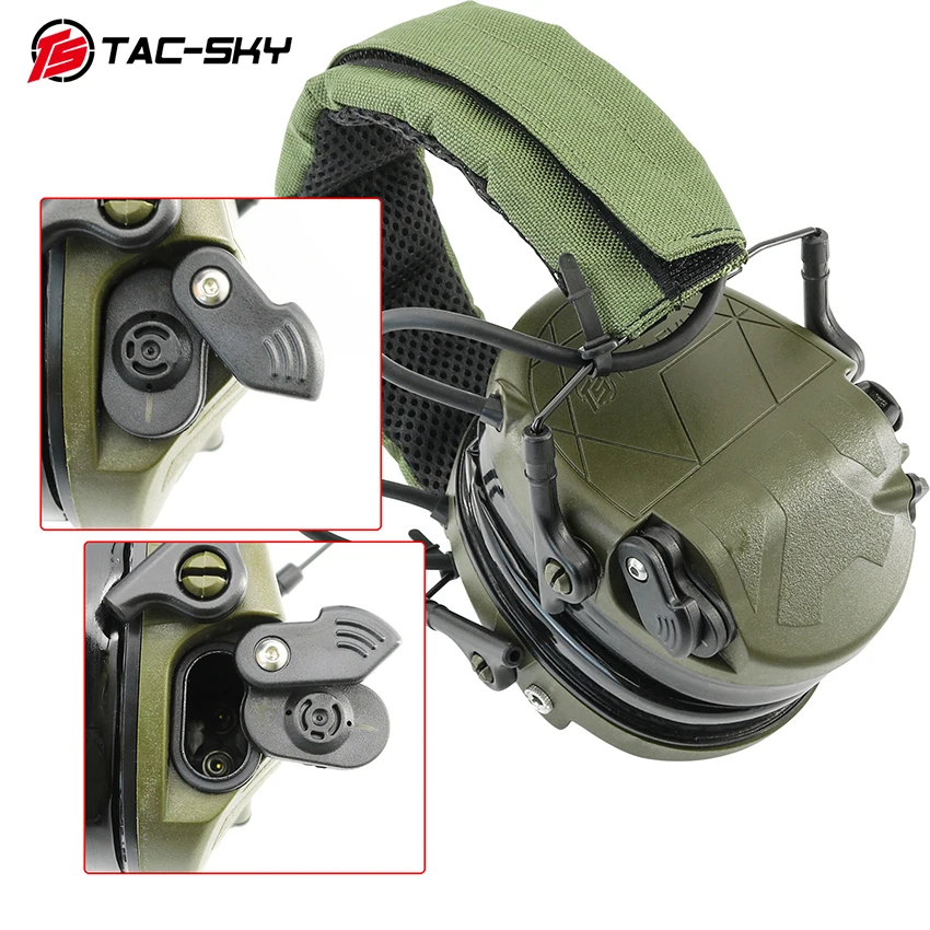 

TAC-SKY Electronic Active Noise Reduction TAC300 Tactical Headset Dual Mode Hearing Protection Shooting Headphones Hunting Muffs