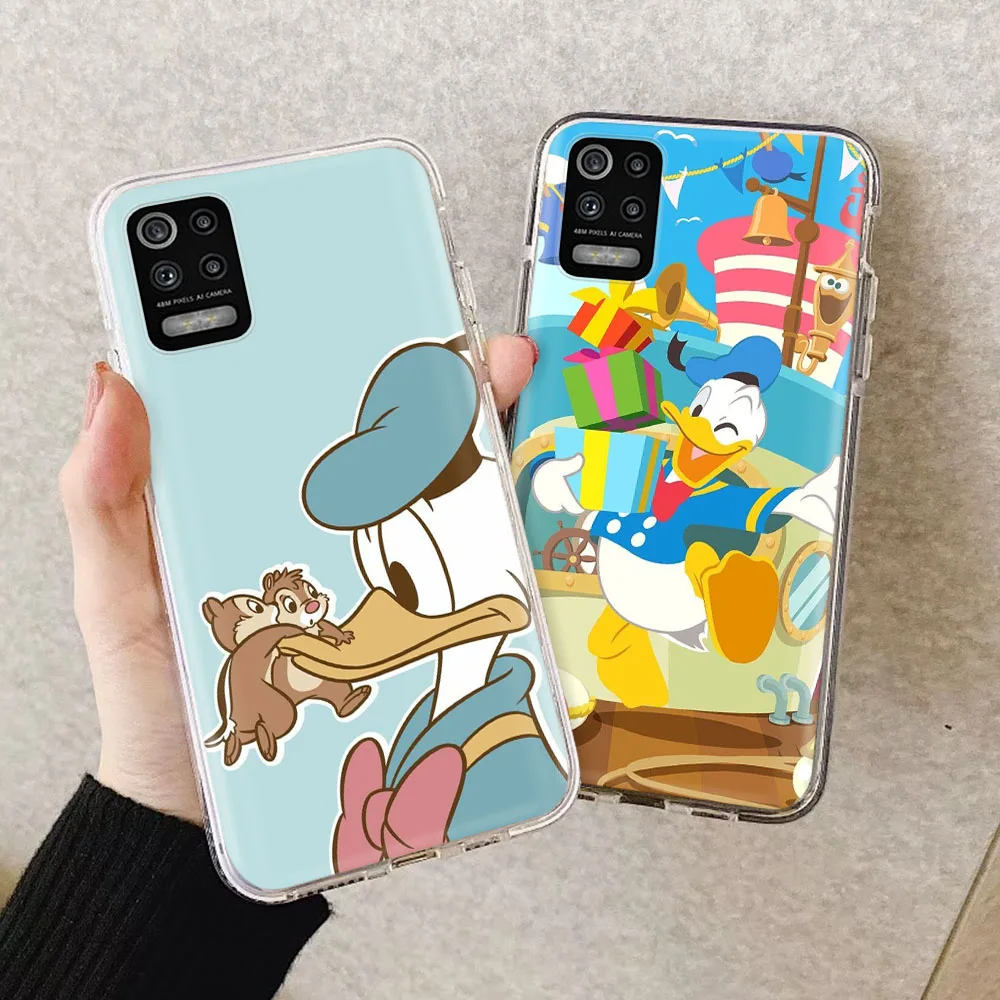 Transparent Case for Tecno Camon 15 16 17 17P 18 Premier 18I 18P 18T 19 POP 4 Pova 3 AIR 5P 5 LTE Pro Soft Cover Donald Duck