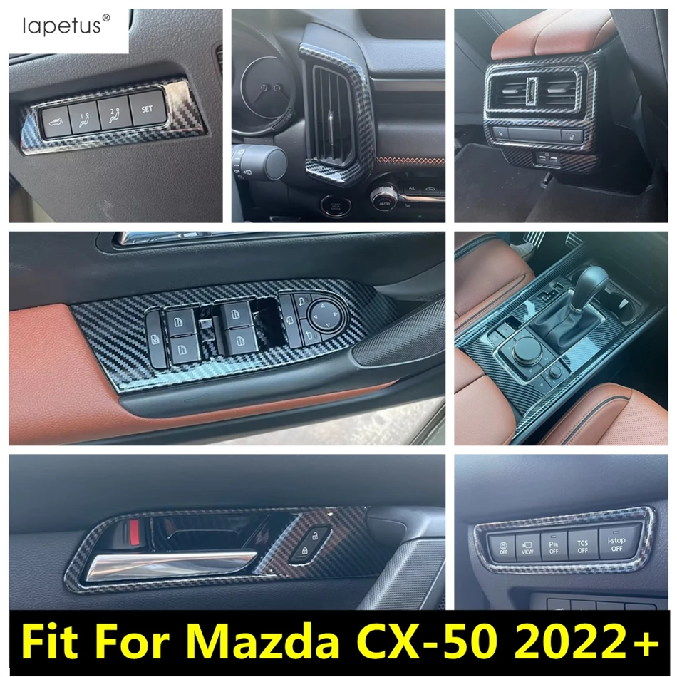 Gear Shift Panel / Window Lift / Handle Bowl / Head Light / Air AC Vents Cover Trim Accessories For Mazda CX-50 2022 2023 2024