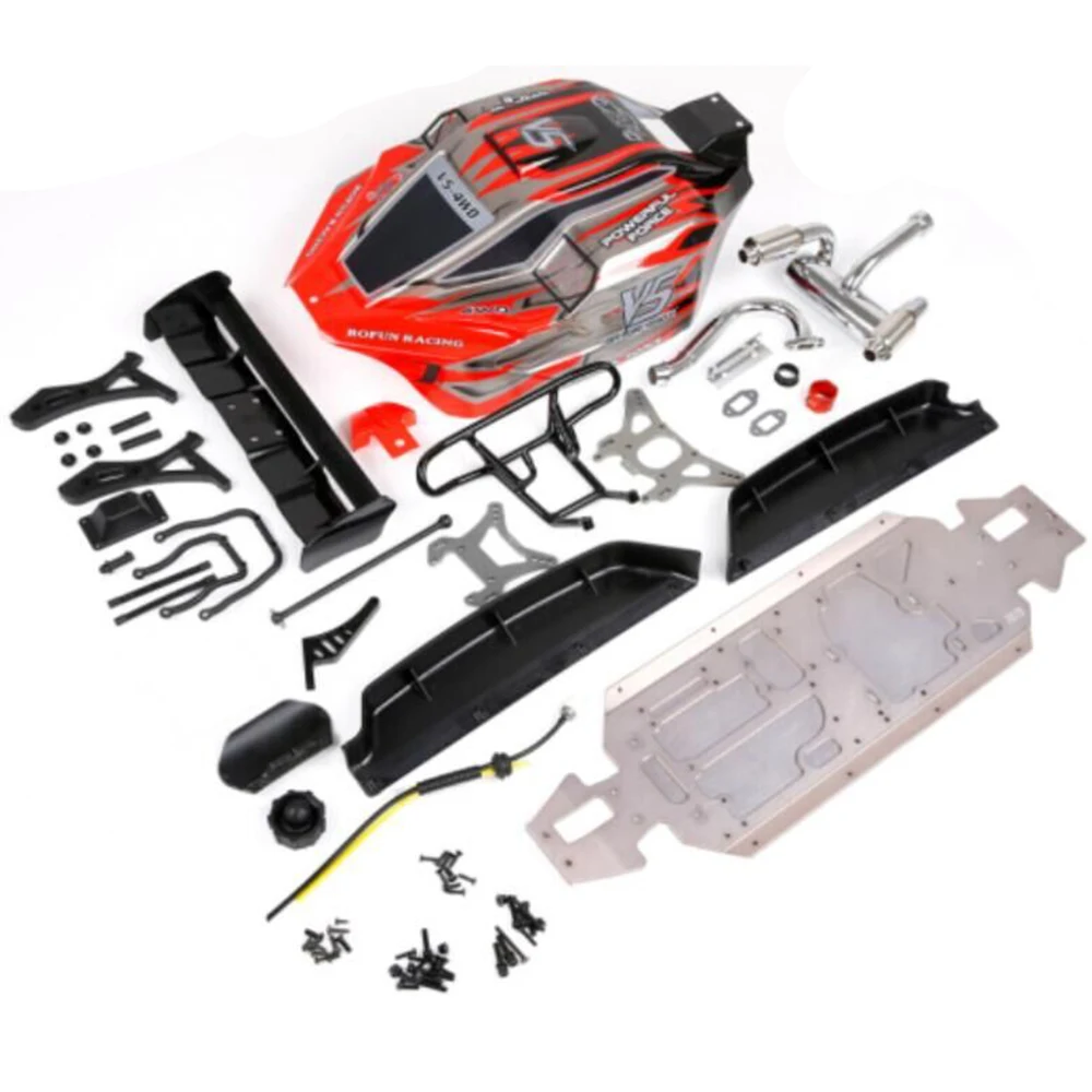 

Rofun V5 High Version Conversion Kit with Exhaust Pipe UPgrade Fit for 1/5 Losi 5ive Losi Dbxl Rc Car Parts