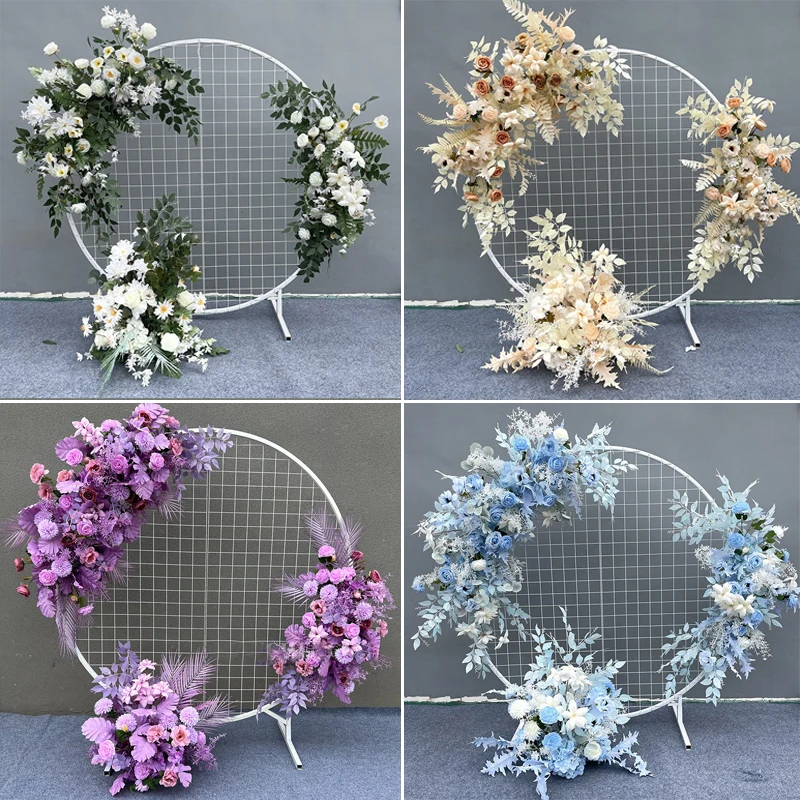 Wedding flower simulation arrangement silk flower arch round pavilion wedding flower art window decoration wedding props T stage