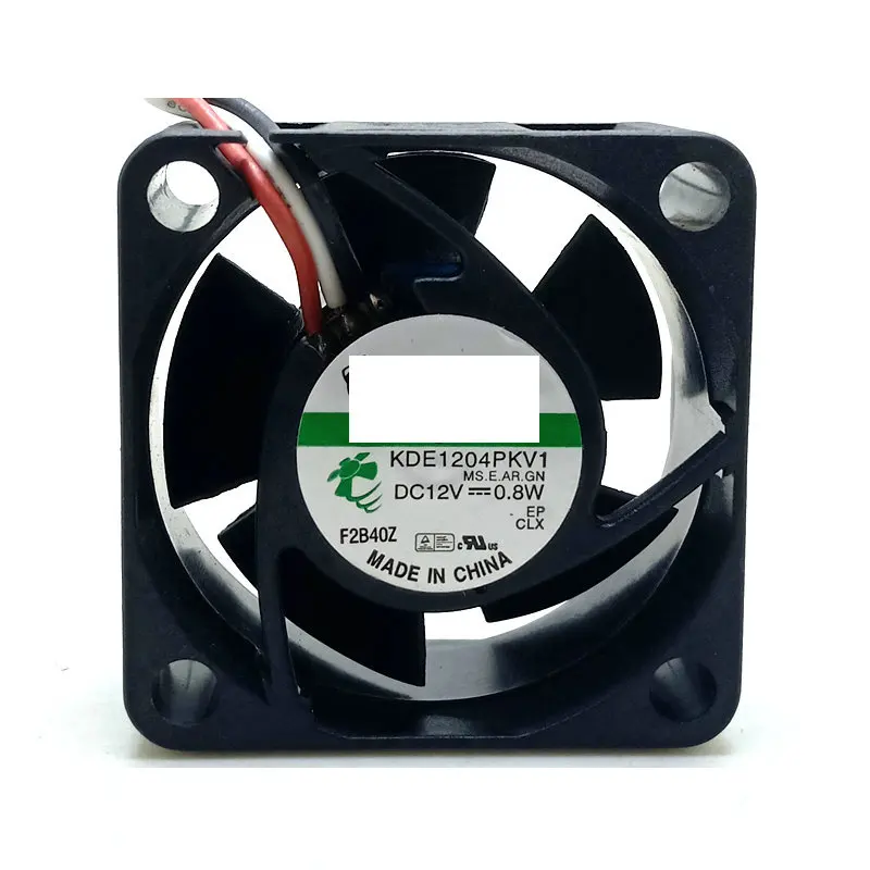 Original KDE1204PKV1 AR DC12V 0.8W 40x40x20MM 4cm 3Lines Alarm Signal Cooling fan