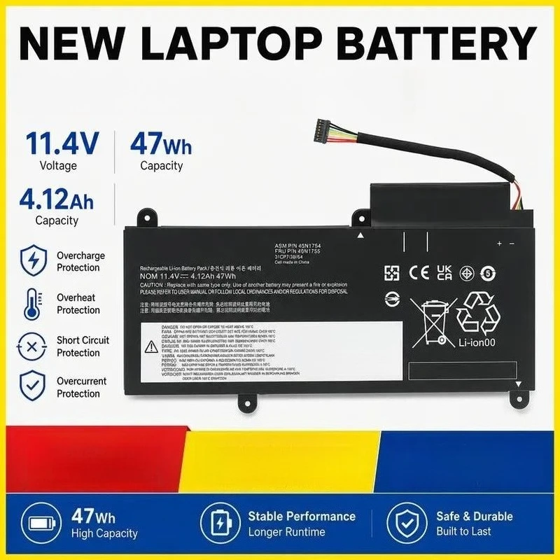 New Built-in Notebook Battery for Lenovo E455 E450 E450C E460 E460C E465 Laptop Internal Replacement Power Supply