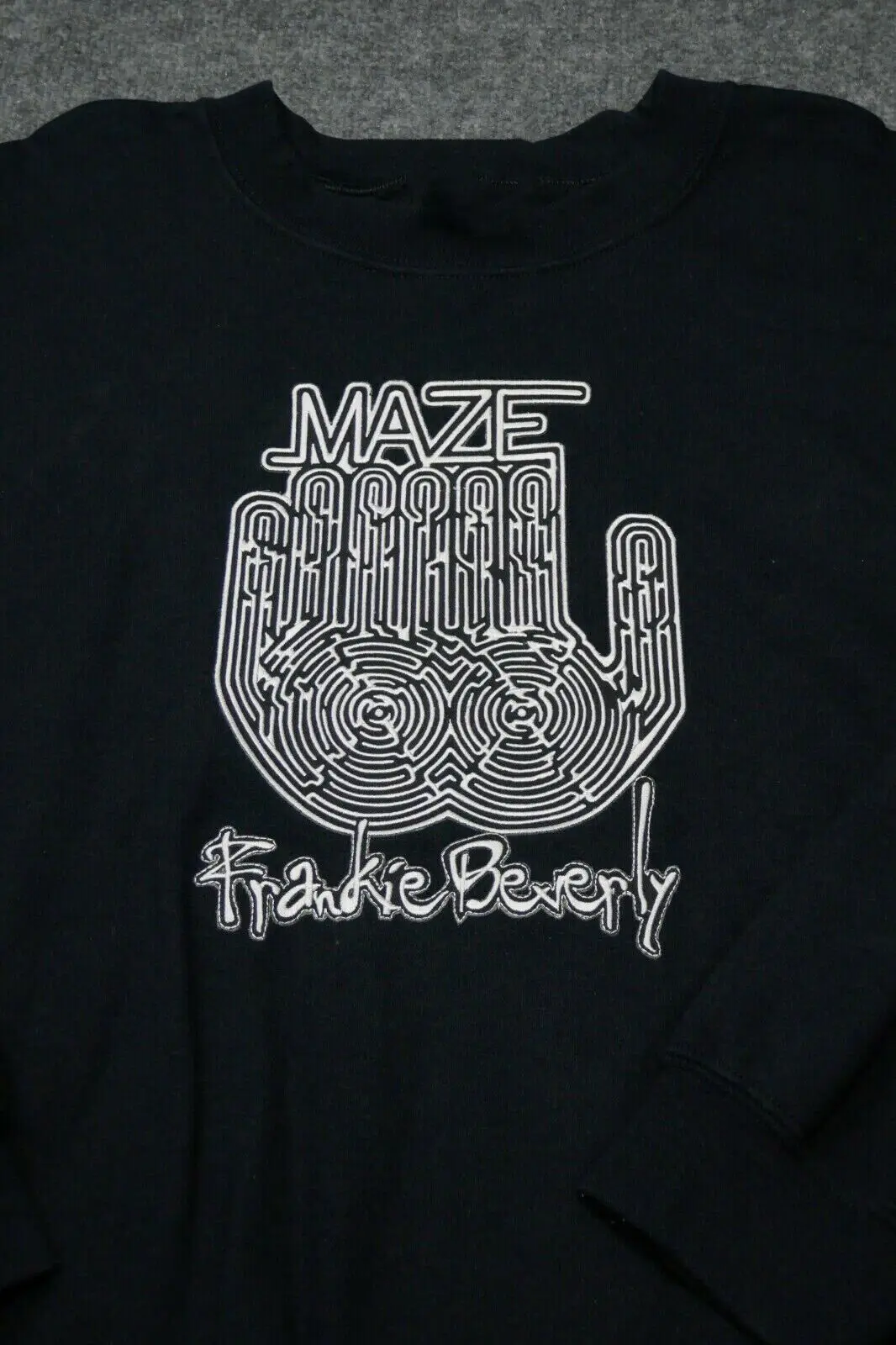 Vtg Maze Frankie Beverly Band For Fans Full Size Unisex Black Tee Shirt BL194