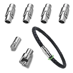 5Sets Leather Cord End Caps Magnetic Locking Clasps Closures Buckle for DIY Leather Bracelet Kumihimo Jewelry Making Supplies