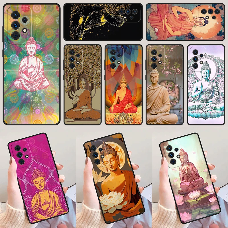 

Будда с лотосом для Samsung Galaxy A52 A72 A73 A20e A21S A50 A70 A11 A12 A42 A31 A40 A51 A71 A32 A80 A91, чехол для телефона