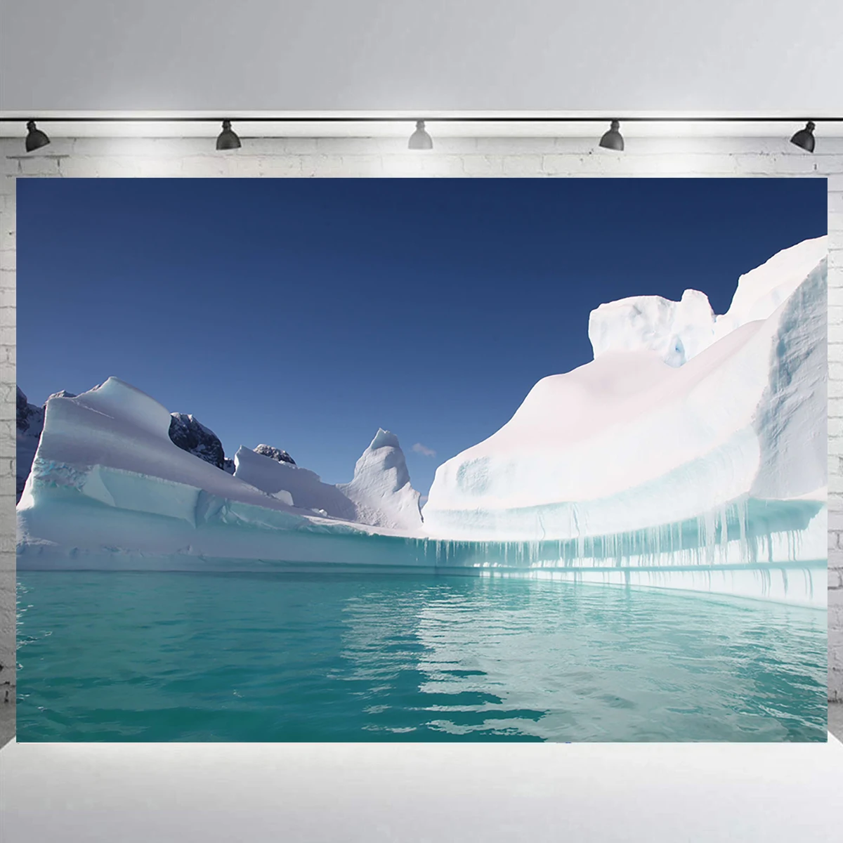 Winter Antarctic Backdrop Nature Theme Sea Iceberg Photography Background Party Wall Decration Banner Photo Studio Props