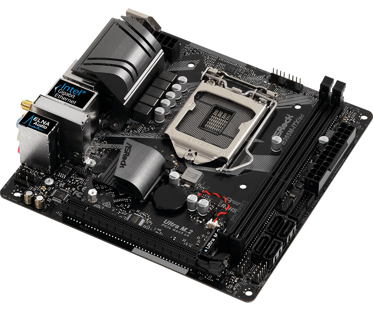 Imagem -03 - Asrock B365m-itx ac Placa-mãe Mini-itx Intel B365 Placa-mãe Lga 1151i78700 9400f 8400 8100 G5500 9700 9900 Cpu Ddr4 32gb