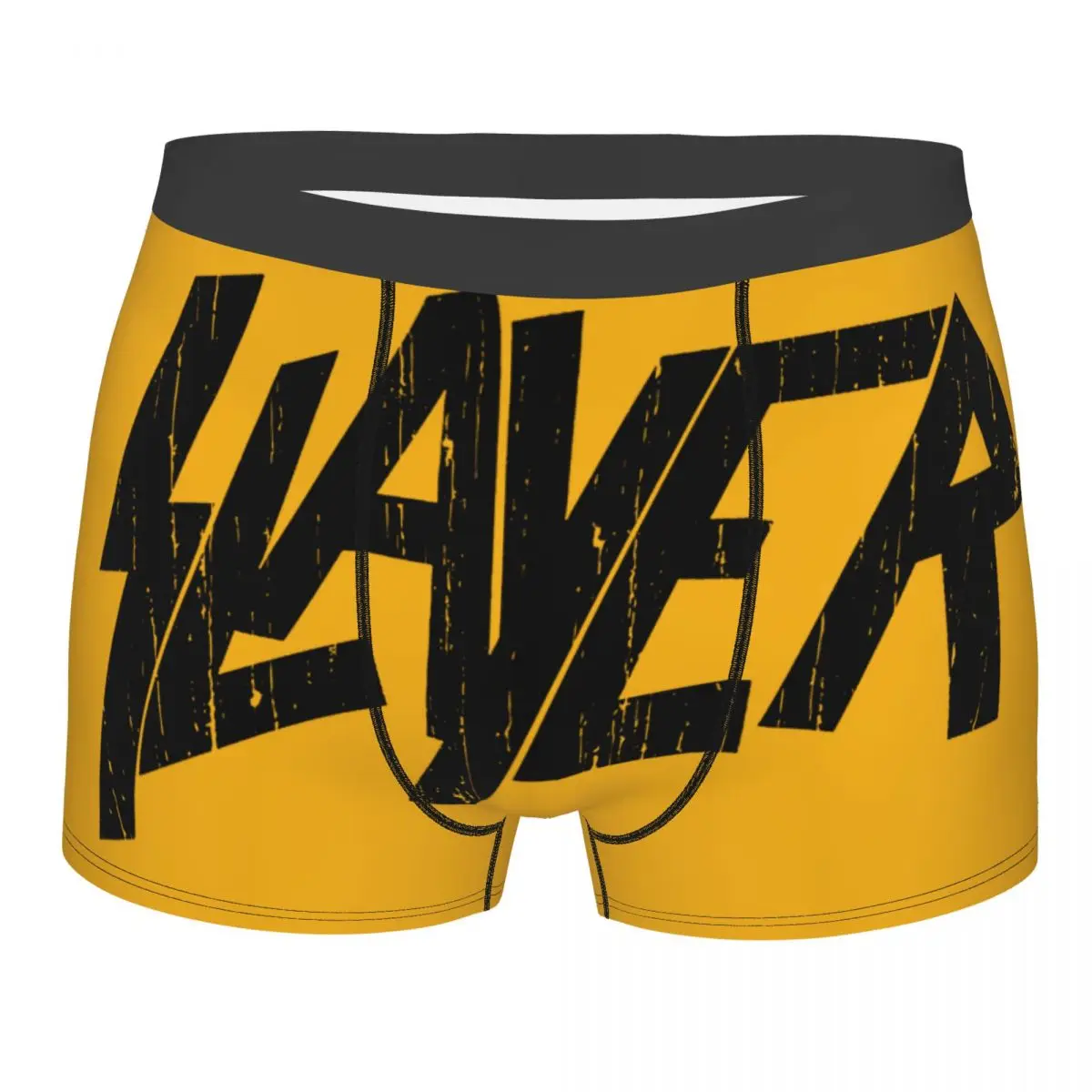 Custom Heavy Metal Rock Slayers Letter Print Underwear Men Breathable Boxer Briefs Shorts Panties Soft Underpants For Homme