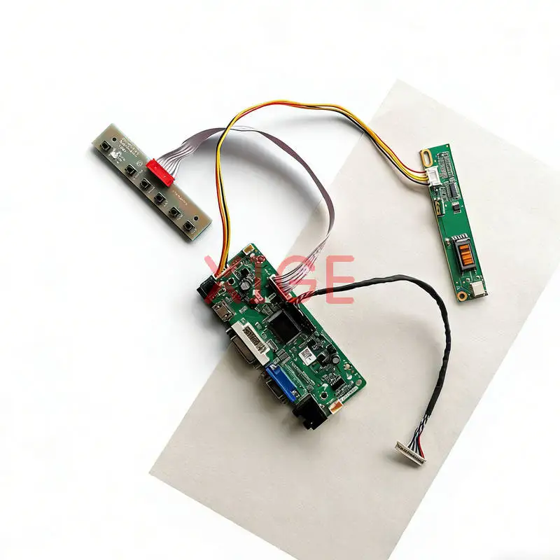 

Плата контроллера ЖК-матрицы для G104SN02 LT121SS TM121SV LTM12C278E LVDS-20Pin VGA+DVI+HDMI 800*600 800x600 1-CCFL Комплект для самостоятельной сборки