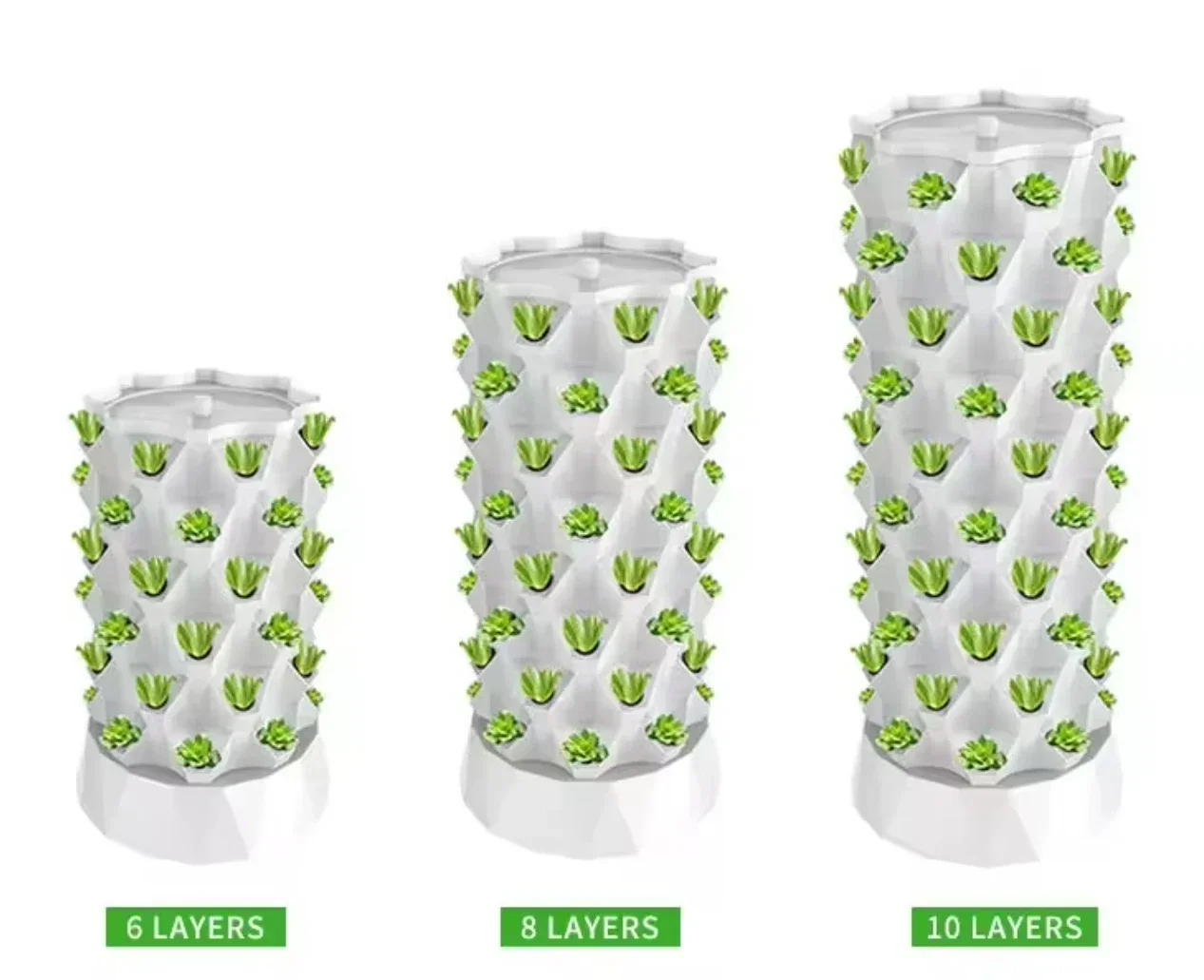 

Wholesale Hydroponic Planting Tower Balconies Hydroponic Columns Rain Soaked Planting Systems Multi-Layer Planting Racks 8 Layer