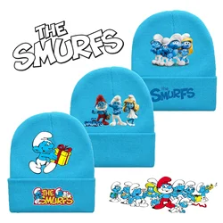 Smurfs cappello lavorato a maglia berretti carini berretto ragazzi ragazze autunno inverno tenere in caldo Skullies cofano Unisex sport per il tempo libero cappelli all'aperto regali