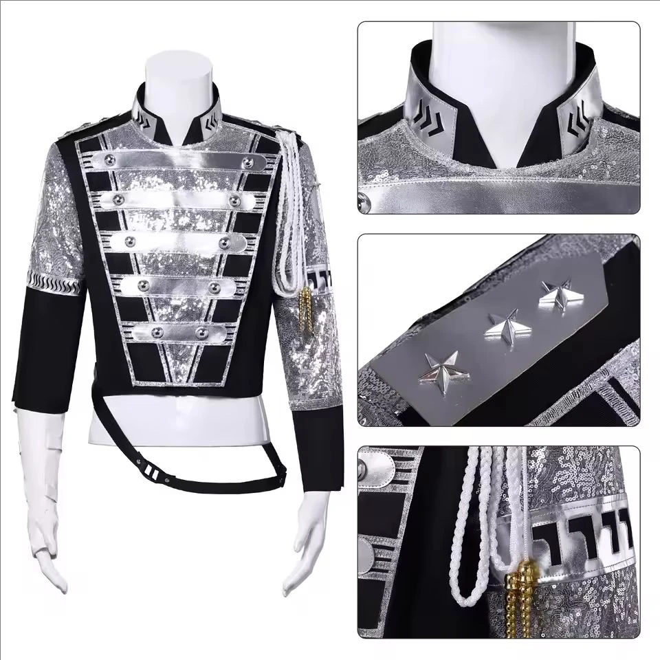 Michael Jackson Punk Germany Military Style Jacket Cool Gorgeous Teaser Outerwear Cosplay Stage Costume Collection - view 5