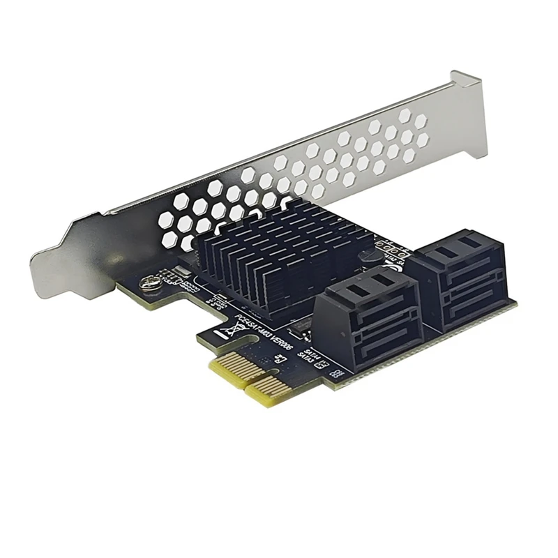 Top-SATA3.0 Erweiterungskarte zu PCI-E4 Port 6G Adapterkarte 88SE9215 Erweiterung IPFS Festplattenkonvertierungskarte Festplatte