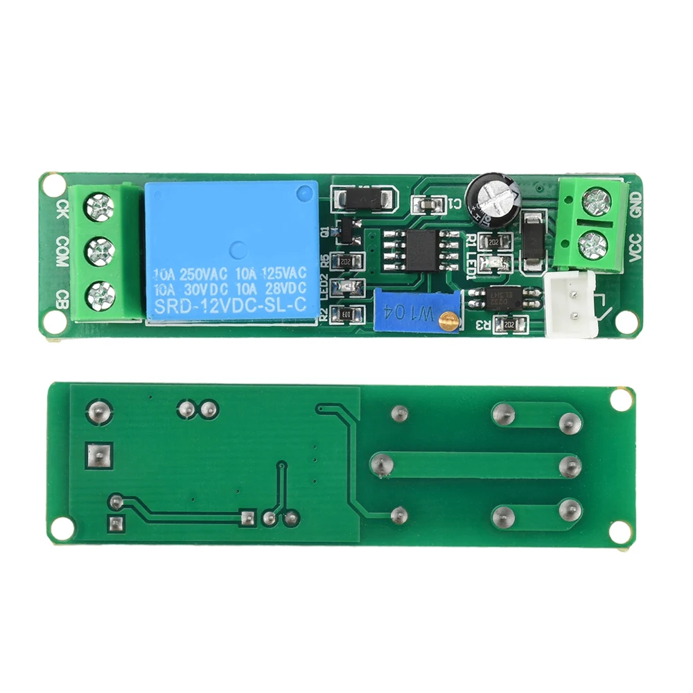 تيار مستمر 5-12 فولت زر الضغط الخارجي الزناد قابل للتعديل الموقت تأخير إيقاف وحدة توقيت التتابع الوقت التبديل تأخير قبالة وحدة تبديل ﻿