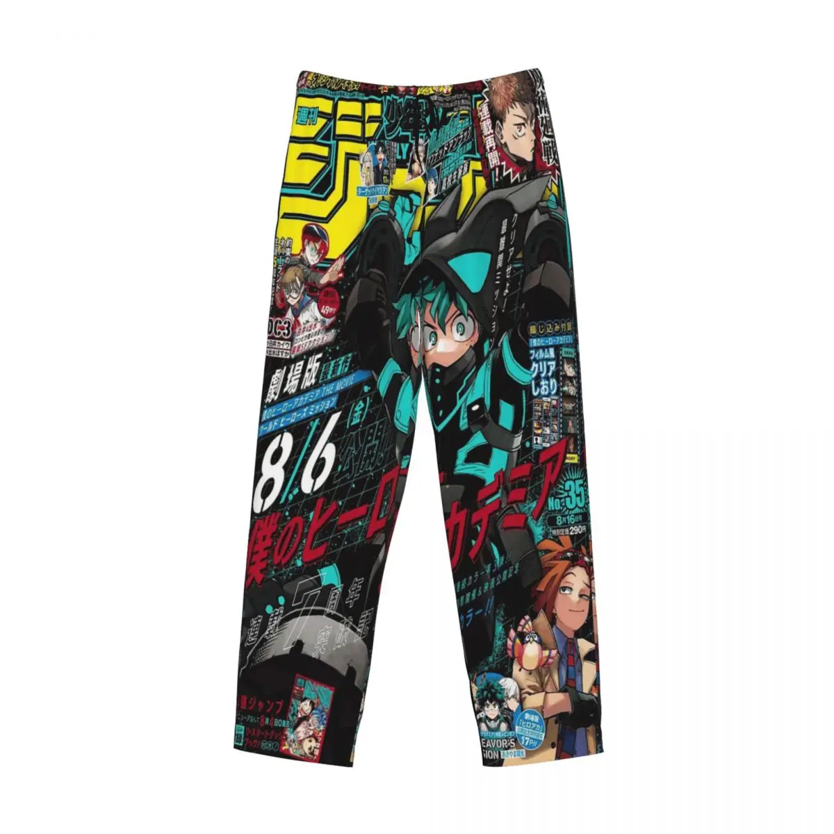 

Изготовленные на заказ пижамные штаны My Hero Academia, мужская одежда для сна, штаны для сна с карманами