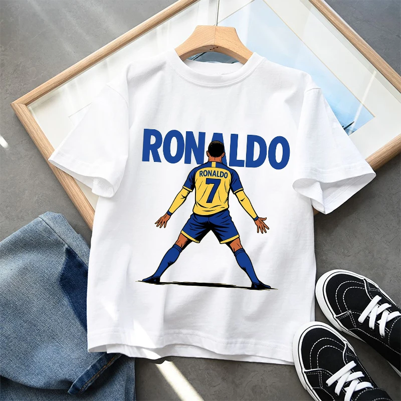 Cristiano Ronaldo Kawaii T-shirts CR7 Cartoon Graphic T-shirt Casual Sport Short Sleeves Tops Summer Clothing Birthday Gifts view 2