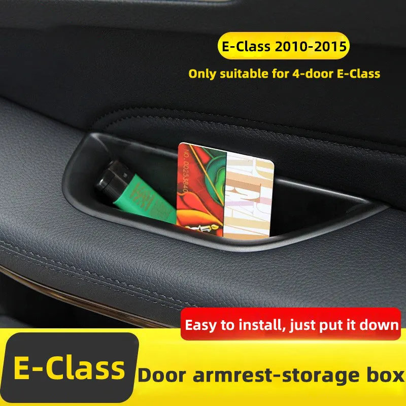 Car Door Armrest Handle Storage Box For Mercedes Benz E Class E180 E200 E260 E300 Container Organizer Holder Interior Accessory