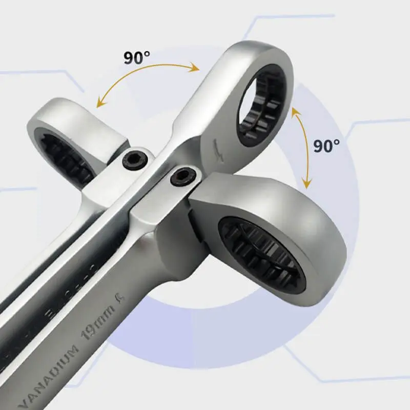 36PCS Ratchet Wrench Set With Box Multi-Functional Two-Way Adjustable Double-Ended Ratchet Spanner Socket Screwdriver Set