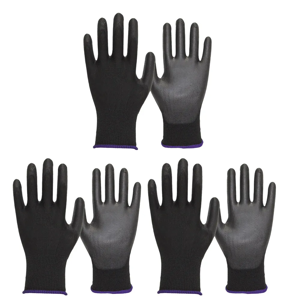 

3Pairs Thick Multipurpose Wear-Resistant Industrial Work Gloves Waterproof Ventilation Safety Protective Gloves for DIY Assembly