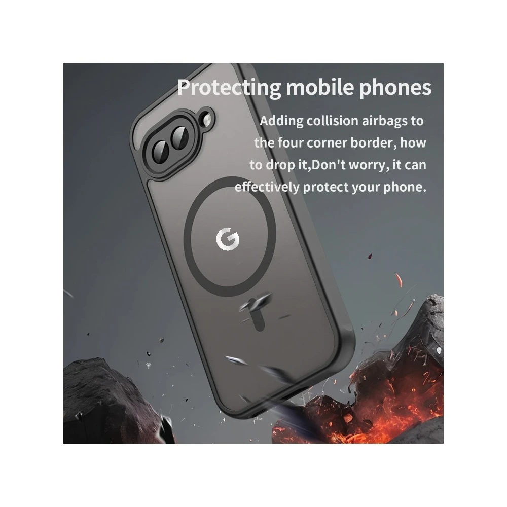 Matte Translucent Magnetic Phone Case for Google Pixel 10 9 A Pro XL Compatible with MagSafe Drop Protect Slim Shockproof Cover