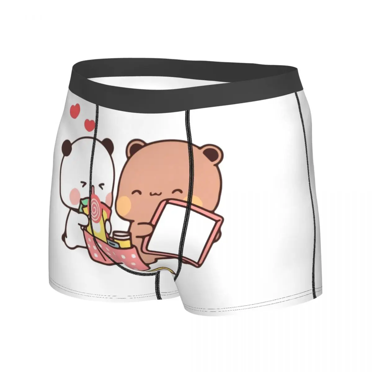 

Нижнее белье Bubu Dudu Bear Sweet Love, мужские трусы-боксеры, милый багажник, высокое качество, дизайн, трусы больших размеров