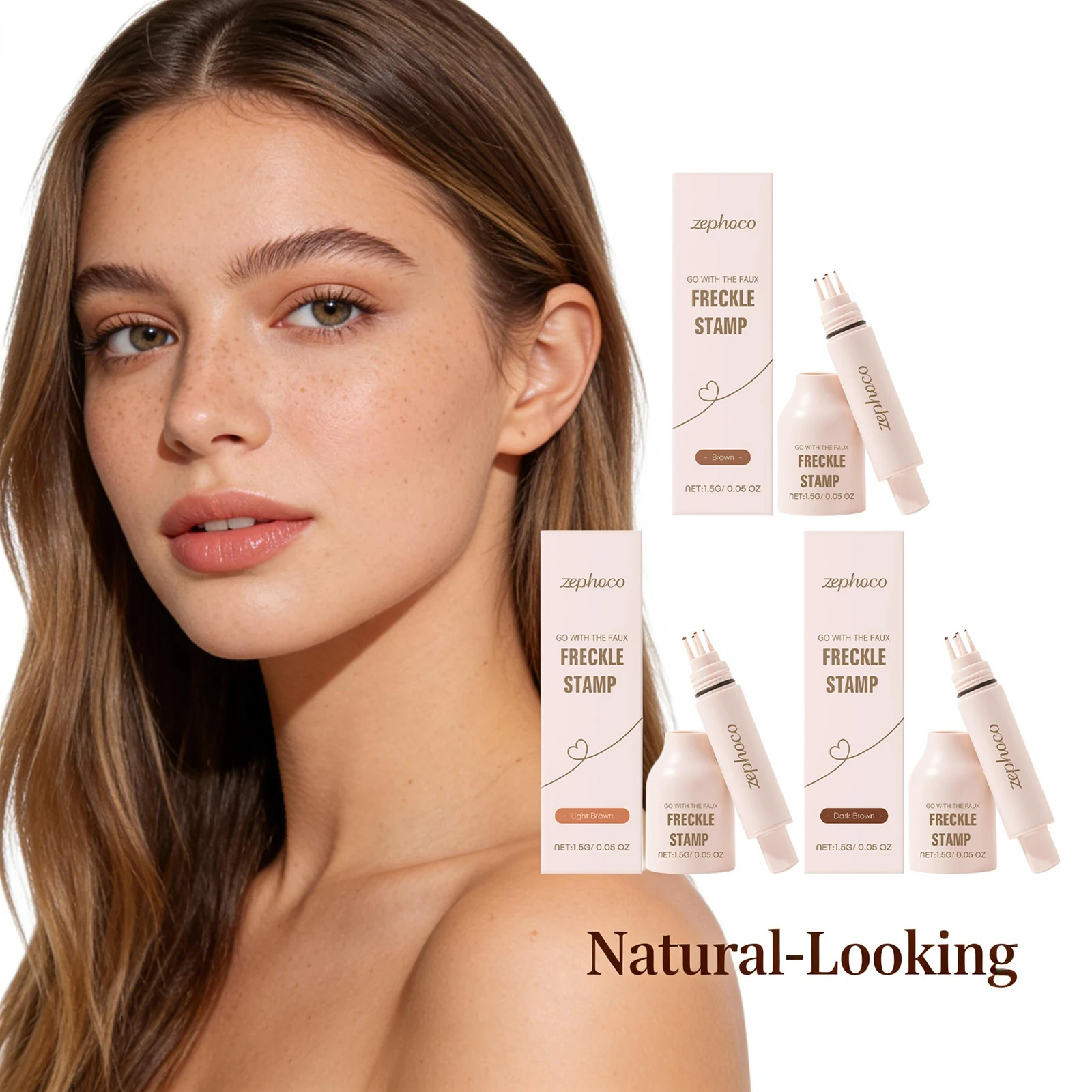 

Long-Lasting Waterproof Natural Freckle Pen Quick-Dry Dark Brown / Brown /Light Brown Freckle Stamp Even Color Face Makeup