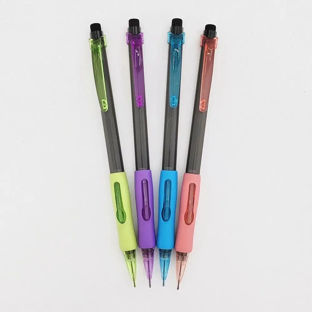 Simple 0.5/0.7MM Mechanical Pencil With Eraser Soft Rubber Sheath Propelling Pencil Movable Pencil Office School Supplies