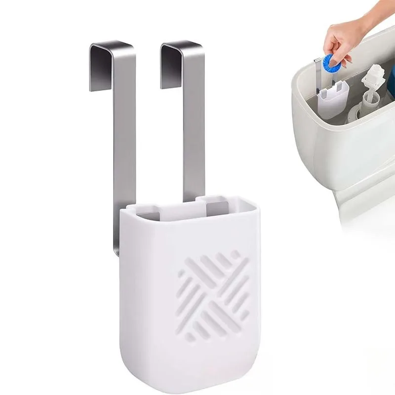 1Pcs Toilet Tank Cleaning Tablet Holder, 3.7'' X 2.9'' X 0.7'' Toilet Tank Bleach Tablet Bracket, Hanging Toilets Bowl Cleaner C