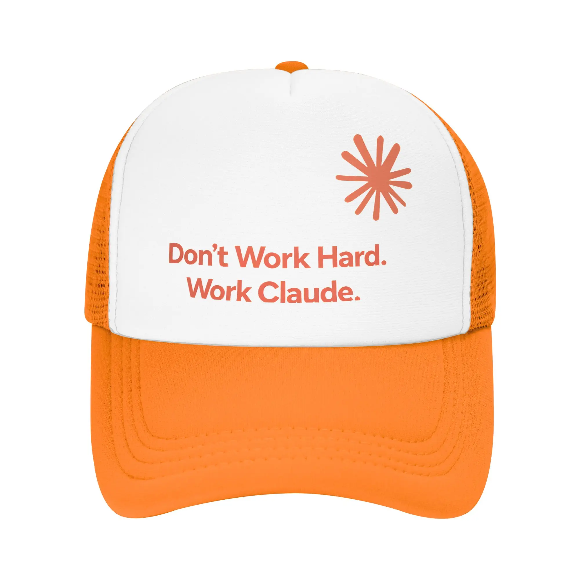 Claude Code Mesh Trucker Hat Fashion  Unisex Breathable Mesh-back Baseball Cap Adjustbale For Casual Wear