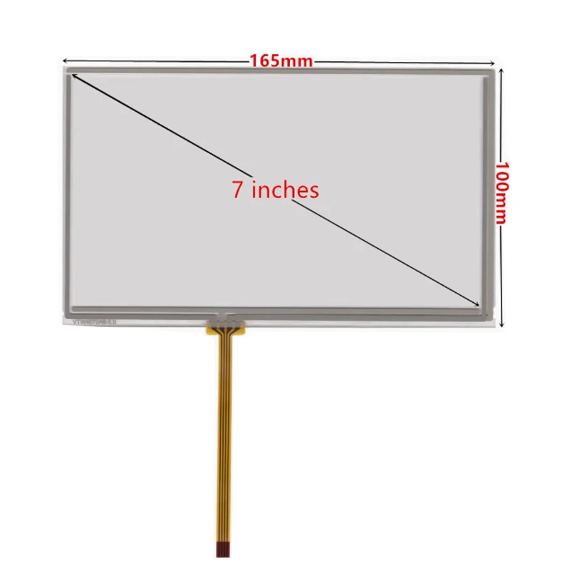 

7inch 4-wire 165X100MM Resistive Touch Screen GPS Navigation Handwriting External Screen Multimedia Industrial Glass