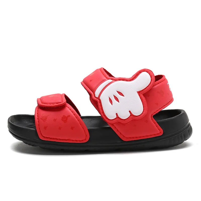 Sandalias suaves antideslizantes para niños y niñas, zapatos de playa con dibujos animados de Mickey, Spiderman, tiburón, estudiantes,