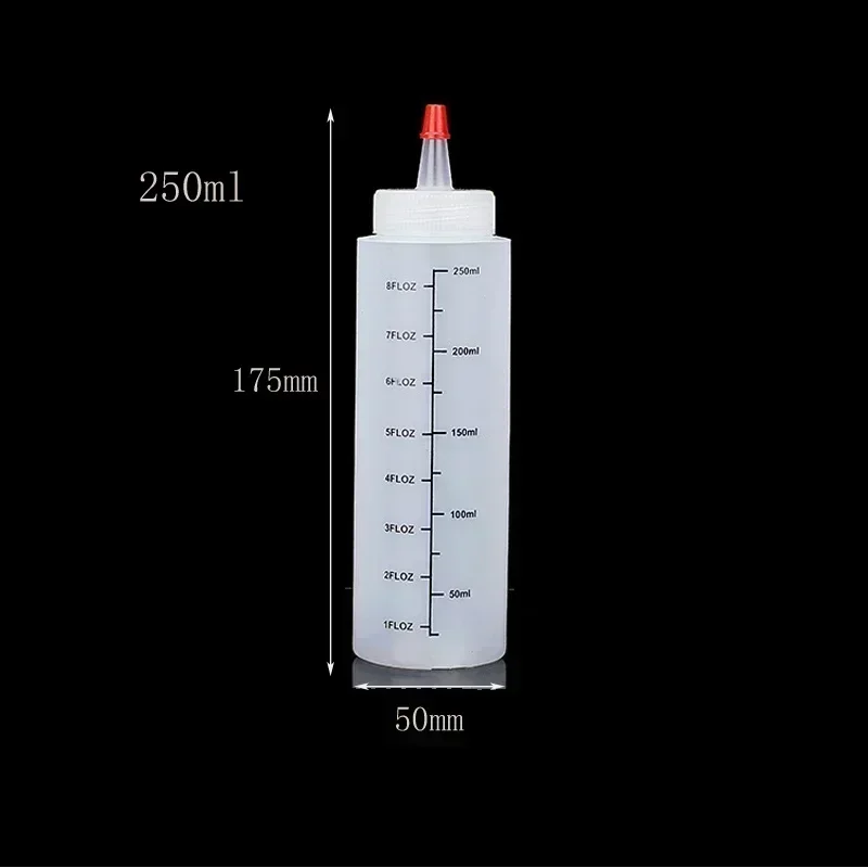 10 Stuks 120 Ml-1000 Ml Lege Plastic Sauzen Flessen Lekvrije Squirt Knijpfles Container Voor Salade ketchup Bbq Saus Siroop Olie