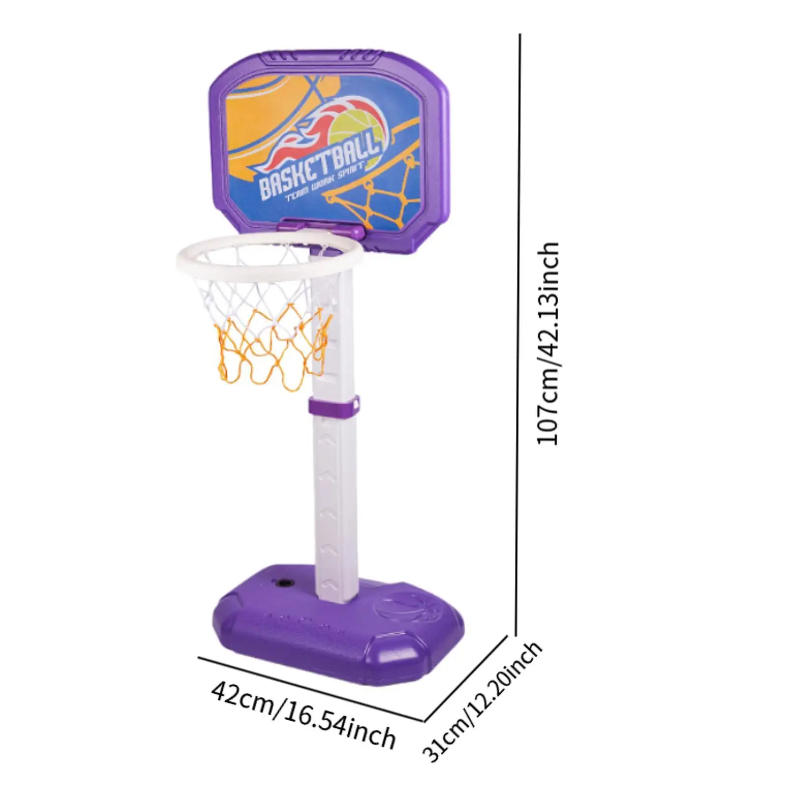 Conjunto de aro de baloncesto, regalos, aro de baloncesto junto a la piscina para jardín al aire libre, familia