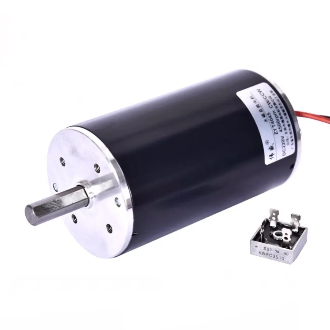 100W 220V 63MM High Power High Speed High Torque Permanent Magnet DC Motor For lathe Buddha bead machine motor 10MM Shaft