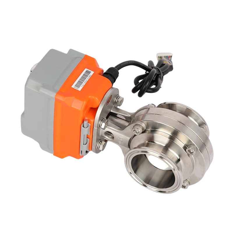 

Food Class RS485 Control Motorized 12v Sanitary Stainless Steel 304 Electric Butterfly Valve