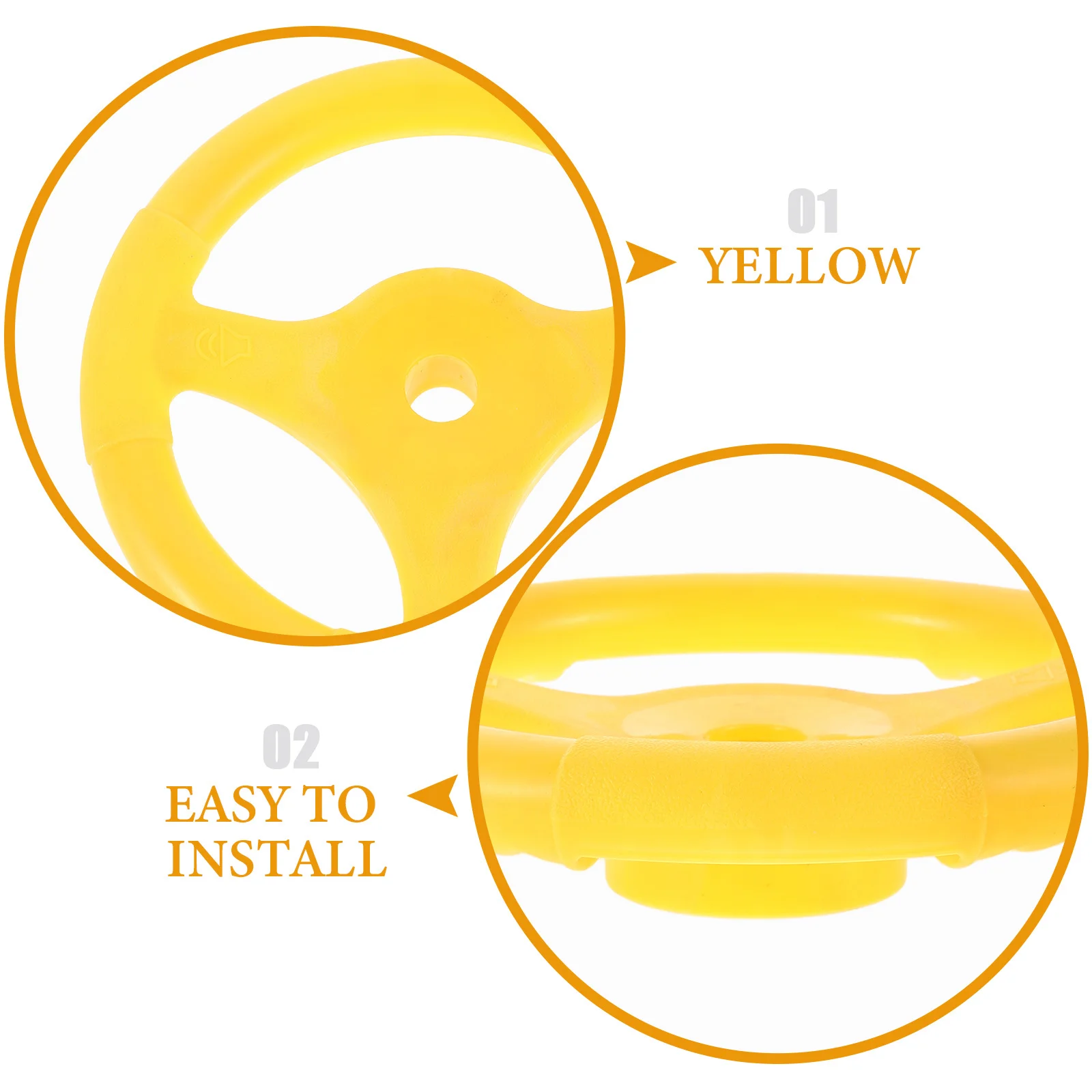 Children Accessory Plastic Steering Wheel For Kids Ride On Cars Swings Outdoor Playsets Pretend Play Motor Skill Development