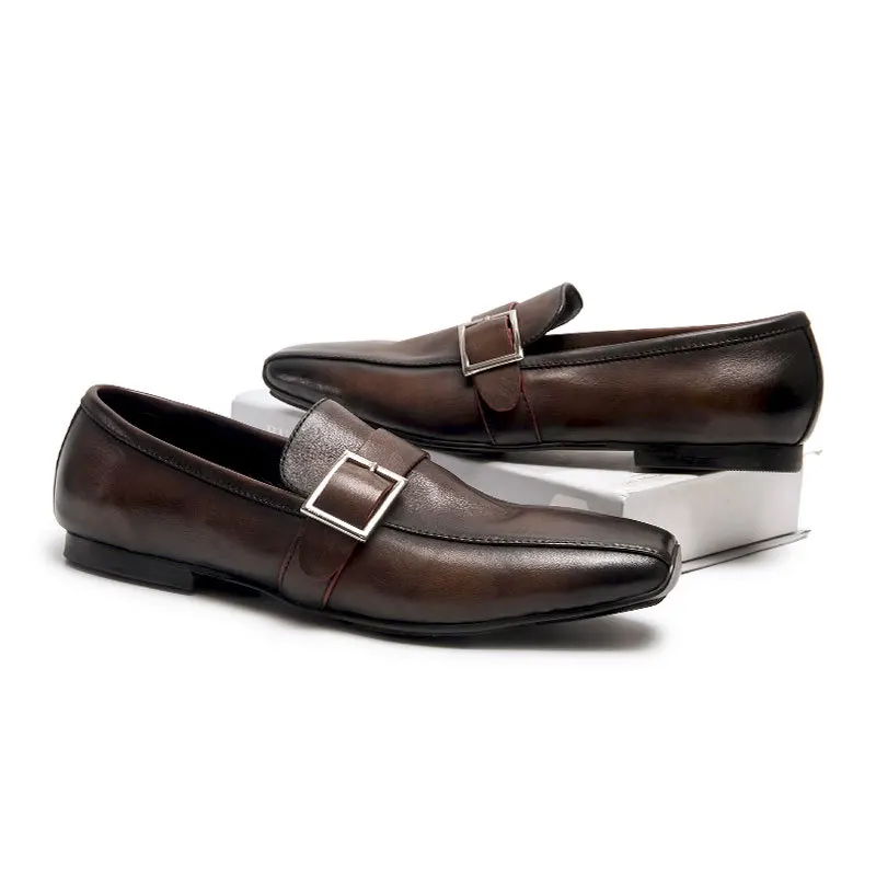 YETTIES Men's Genuine Leather Driving Loafers | Spring New Business Casual Soft Sole Shoes | Comfortable Slip-On Driver Footwear