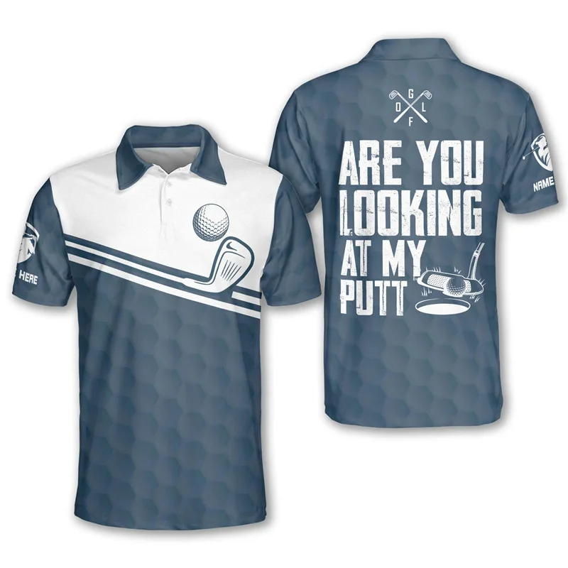 New 3d Golf Polo Shirts For Men If I Die Bury Me With My Golf Clubs Golf Parrten Print Polo Shirts Women Slim Gym Sports Tshirts