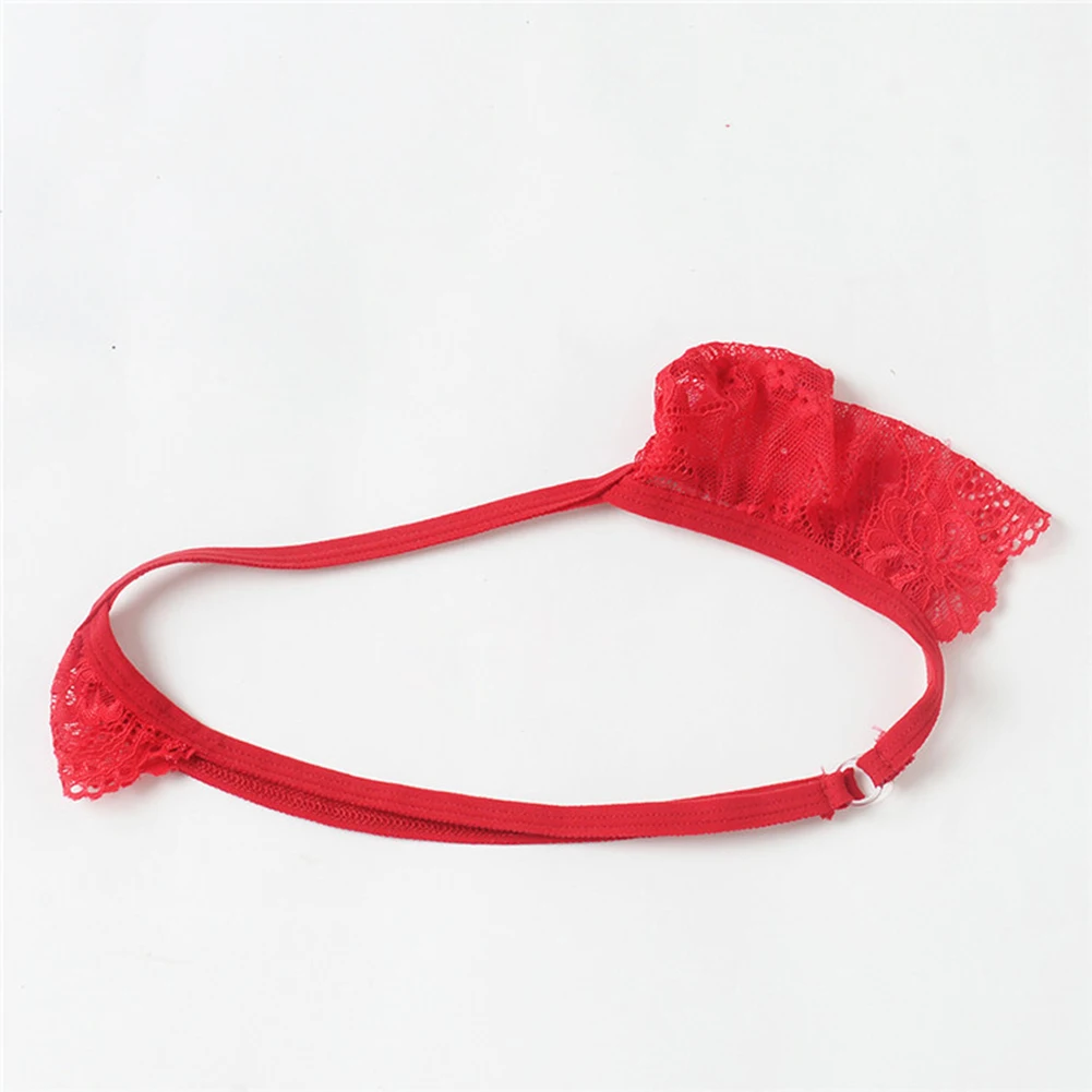 

Сексуальное мужское нижнее белье с низкой талией, прозрачные кружевные U-образные выпуклые трусики, удобные стринги, мужские трусы