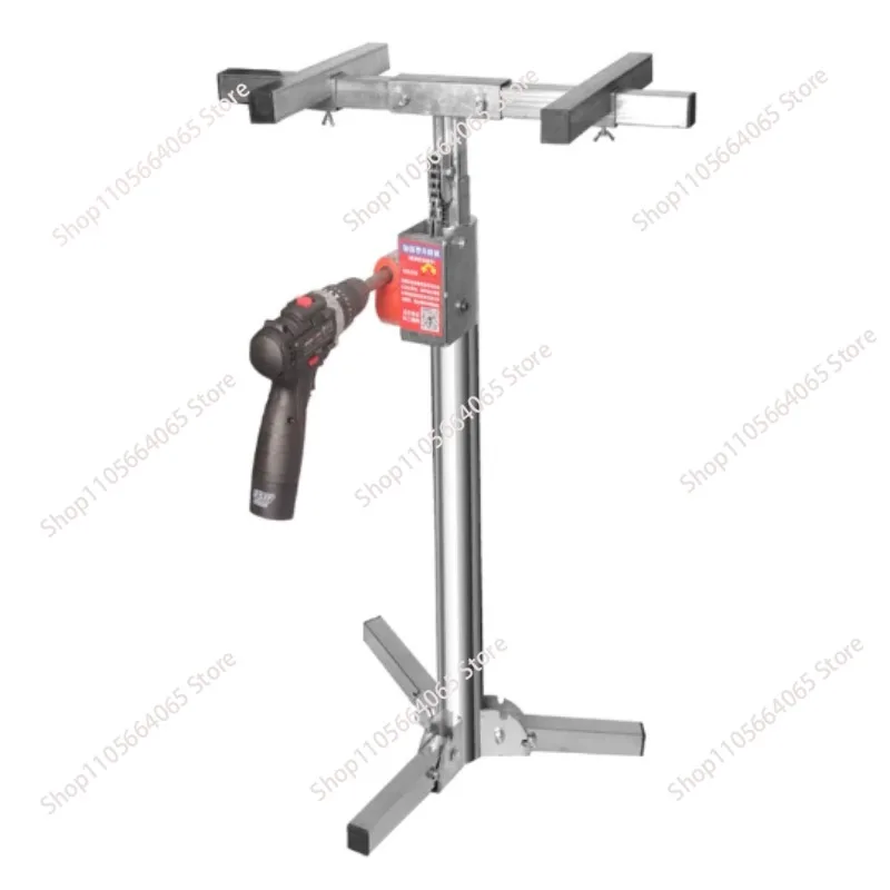 【Hot】2.1M Wall Cabinet Mounting Bracket Hand Cranked Electric Dual-purpose Stainless Steel 100KG Load-bearing Lifting Platform