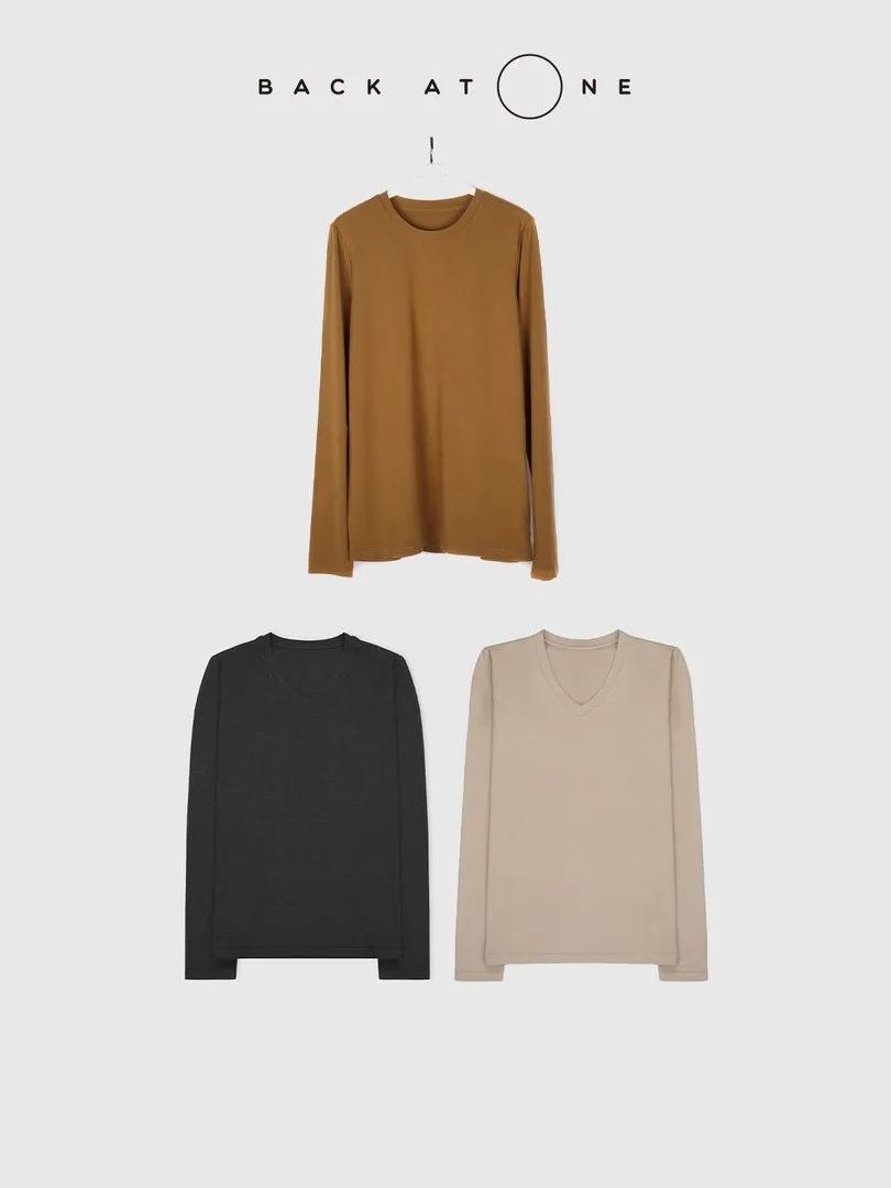 

Faionable Long Sve Small Warmstove T-irt by Baatone Commute Sle Cotton Blend with Modified Acrylic Viscose And Spa...