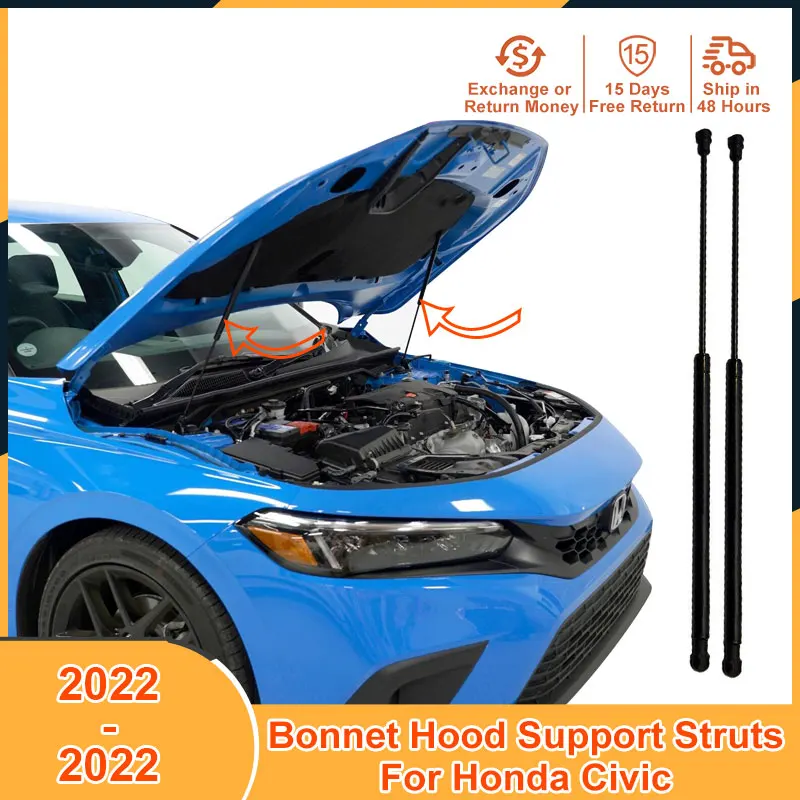 

2022 Bonnet Hood Support For Honda Civic 2022 Accessories Hoods Lift Supports Strut Bars