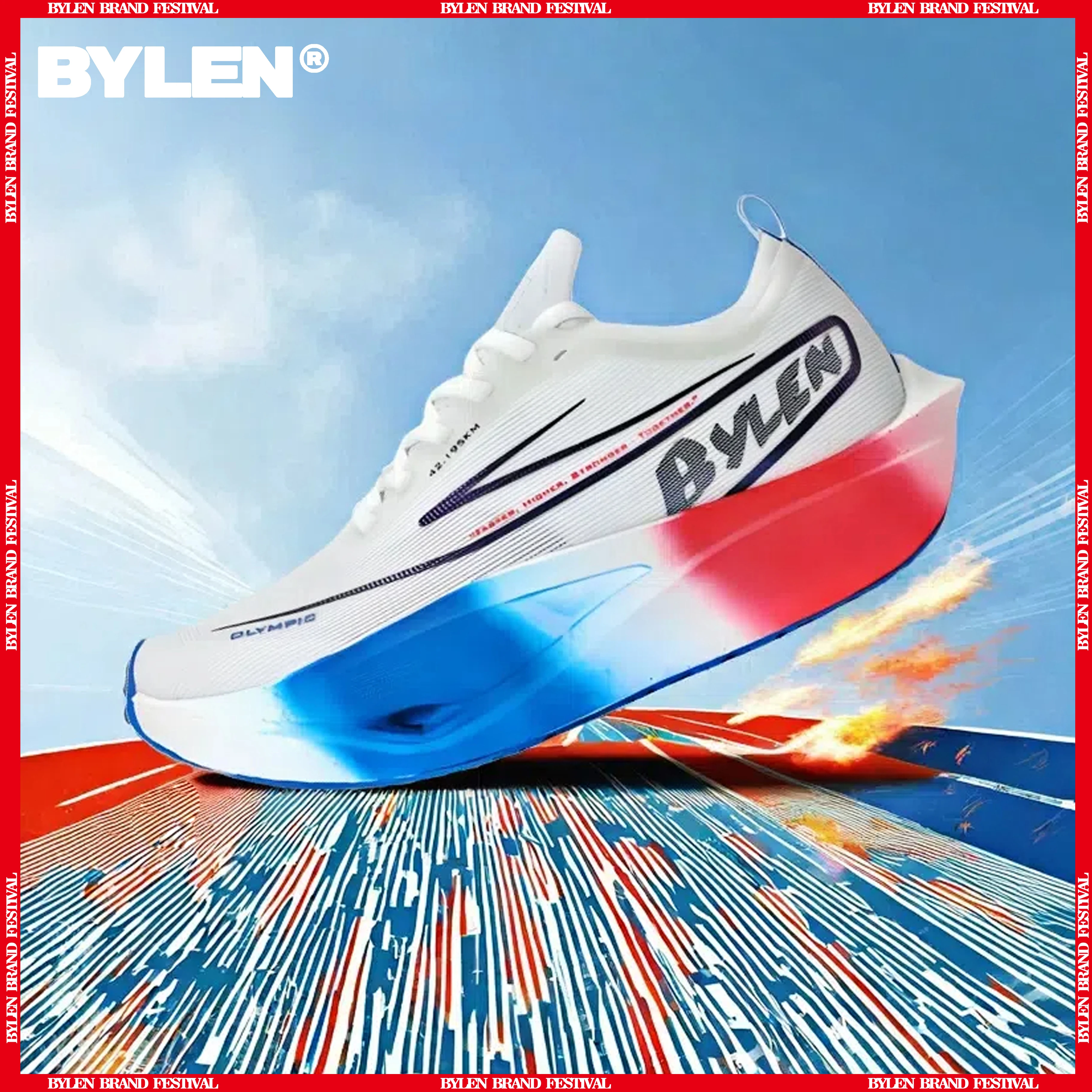 

BYLEN Tansu 3.0 Men Running Shoes Marathon Carbon Plate Racing Breathable Cushioning Non-Slip Sneakers Male 2025