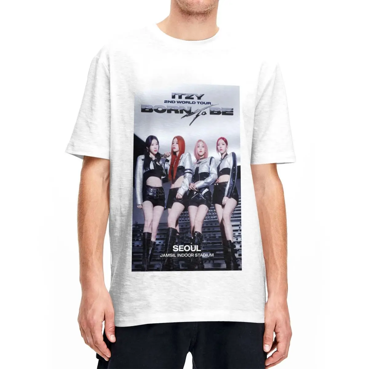 Футболка ITZY The 2nd World Tour, летние эстетические футболки, хлопковая модная футболка для мужчин, повседневные топы с коротким рукавом