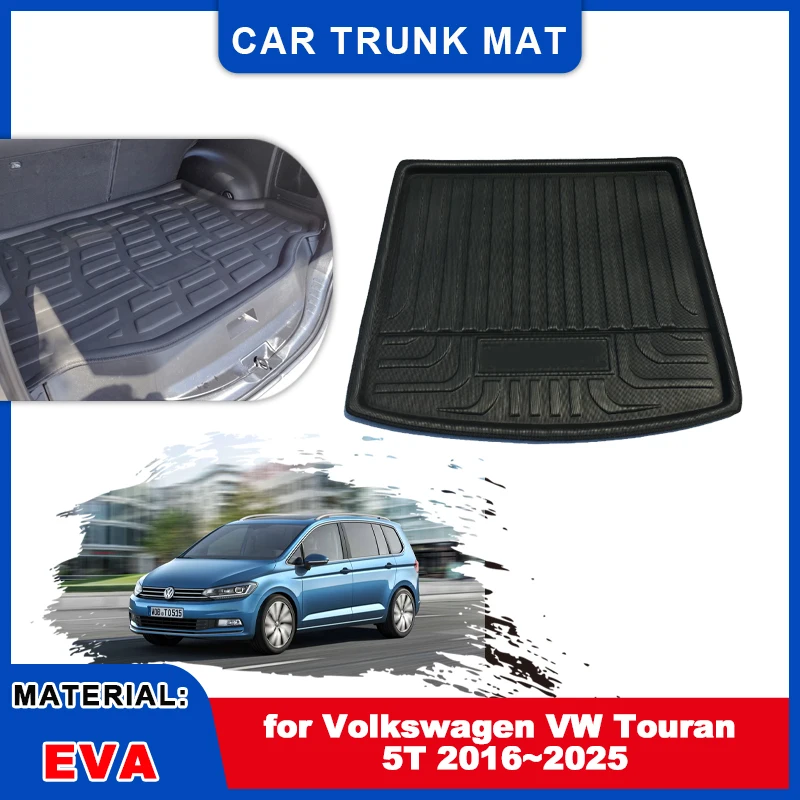 Car Trunk Liner for Volkswagen VW Touran 5T 2016~2025 2017 Cargo Mat Waterproof Luggage Cover Carpet Storage Pad Part Accessorie
