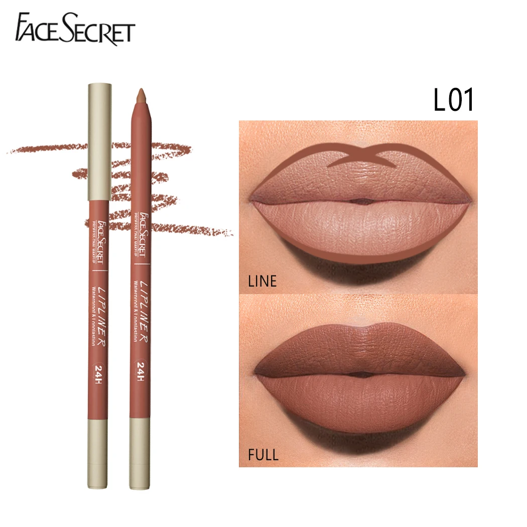 Face Secret 12 color Lipliner, Waterproof LongLasting ,Velvet Matte Multi-Color Correcting Lip Pencil Lip Plumping Cosmetics