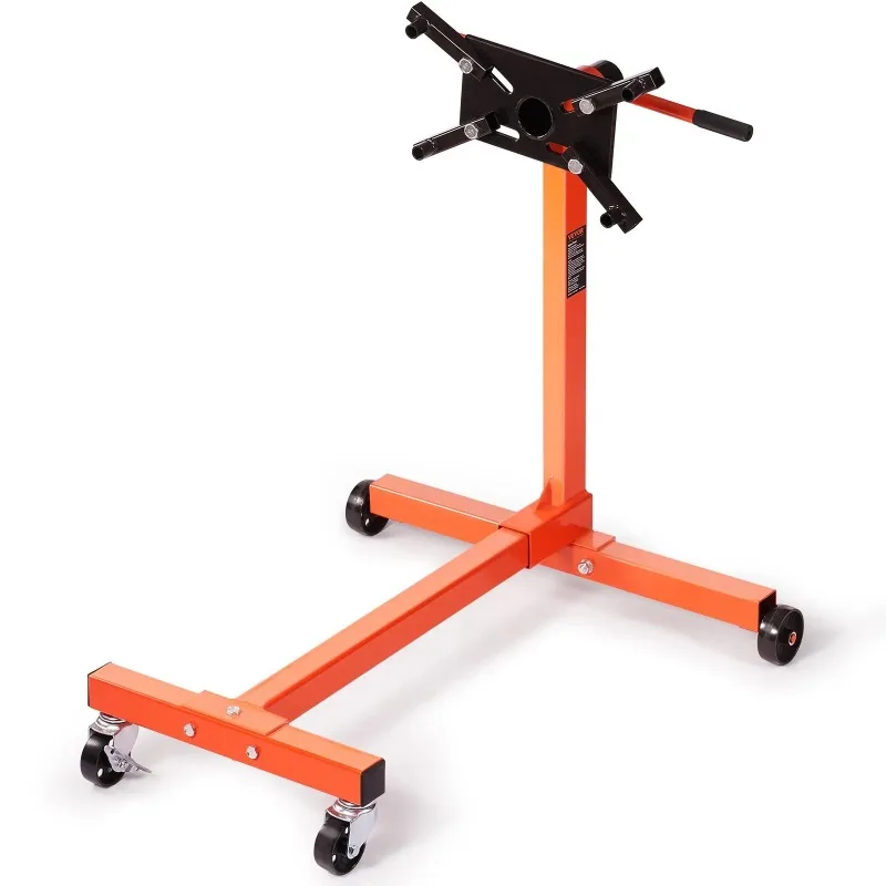 Engine Stand 750 Lbs /340KG Rotating Engine Motor Stand with 360 Degree Adjustable Head Cast Iron Motor Hoist Dolly for Vehicle