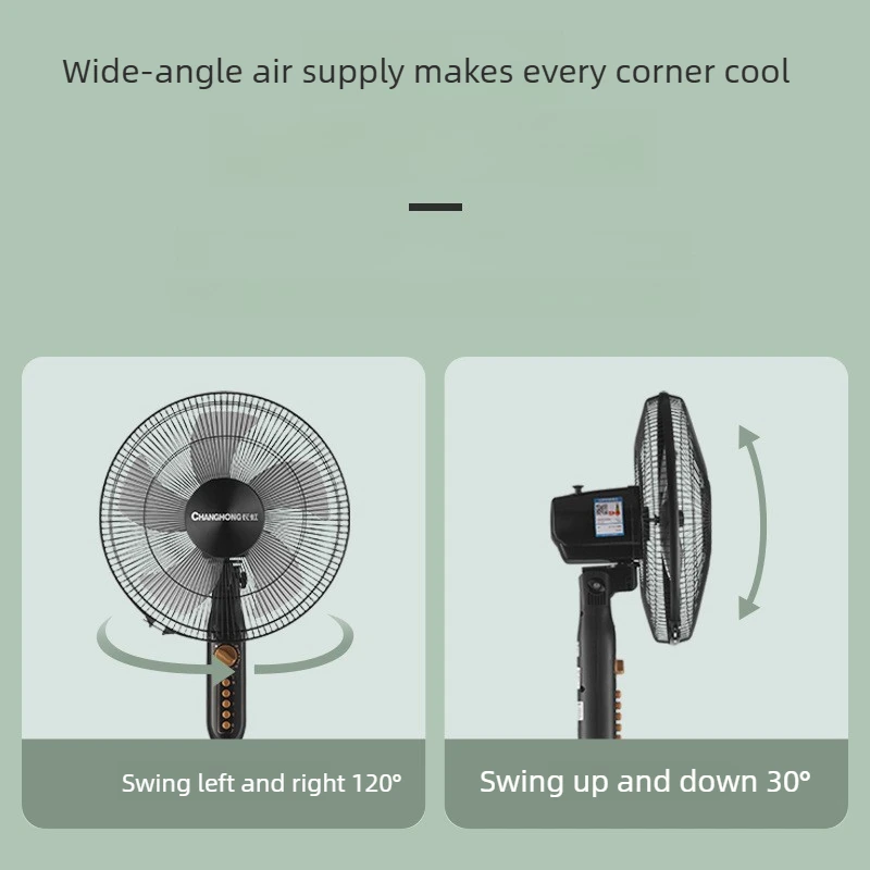 16 Inch Floor Fan Oscillating Timer Large Airflow Quiet Strong Wind for Living Room Office Dorm Home Daily Cooling 스탠드 선풍기
