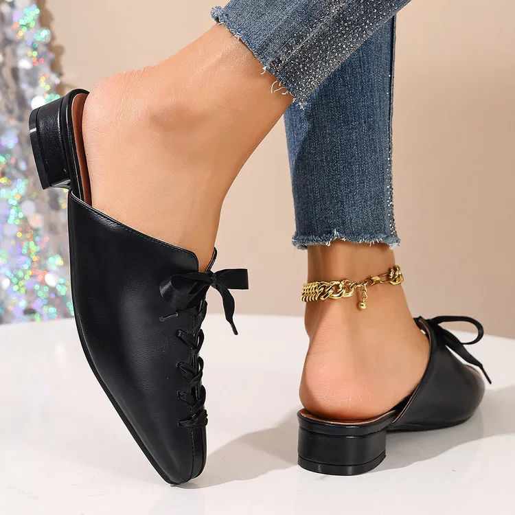 

Muller Shoes Flat Heels Pointed Toe Casual Women's Shoes 2026 Spring Summer New